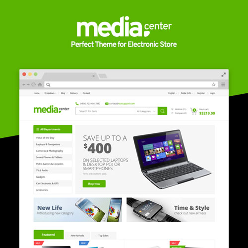 MediaCenter – Electronics Store WooCommerce Theme